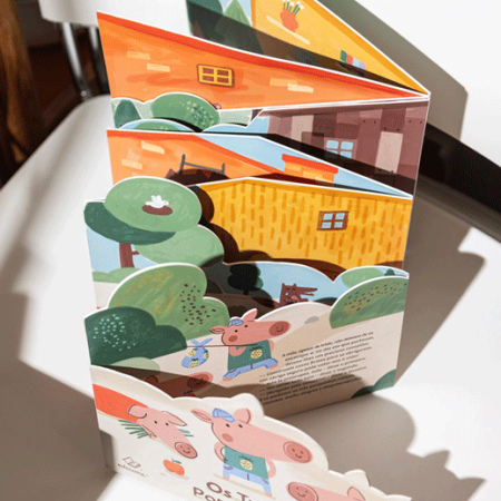 Livro Acordeão - Os Três Porquinhos