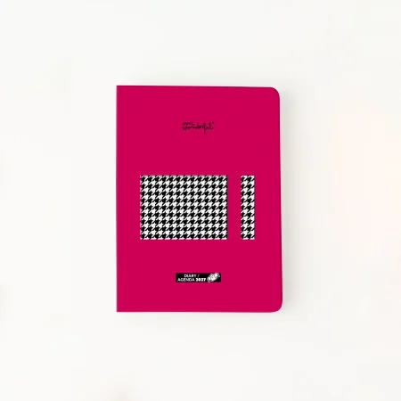 Agenda Mr. Wonderful 2027 Semanal com suporte para telemóvel - Rosa